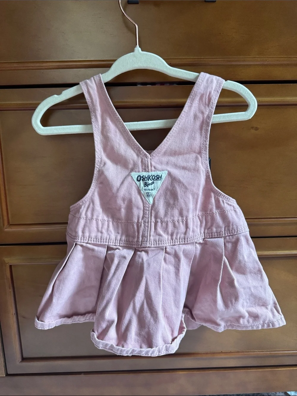OshKosh B'gosh Dusty Pink Cotton Overall Dress